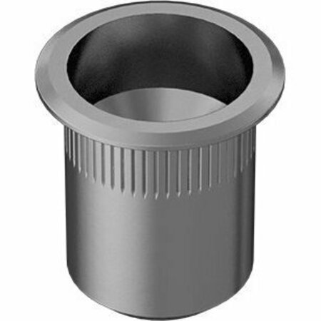BSC PREFERRED Zn-Plated Heavy-Duty Rivet Nut Open End M10x1.50 Interior Thread .7-3.8mm Material Thickness, 10PK 95105A199